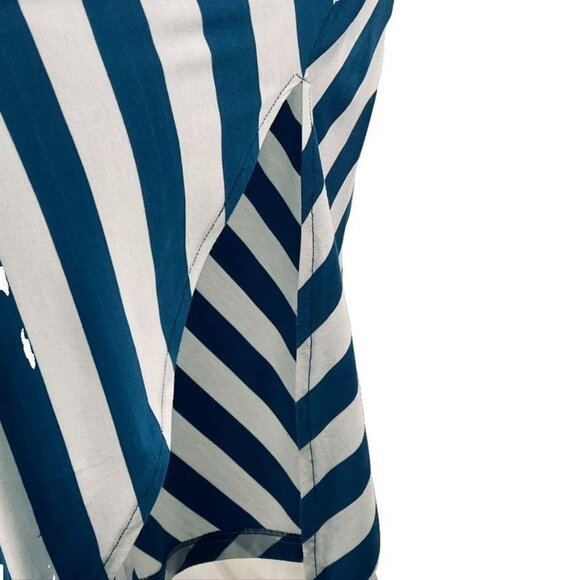 Design History Womens Diagonal Stripe Maxi Skirt Blue & White Size M - Picture 3 of 5